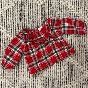 Cat & Jack Red Plaid Kids Blouse